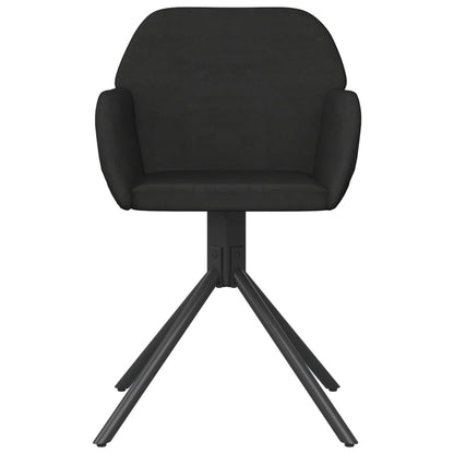 Swivel Dining Chairs 2 pcs Black Velvet