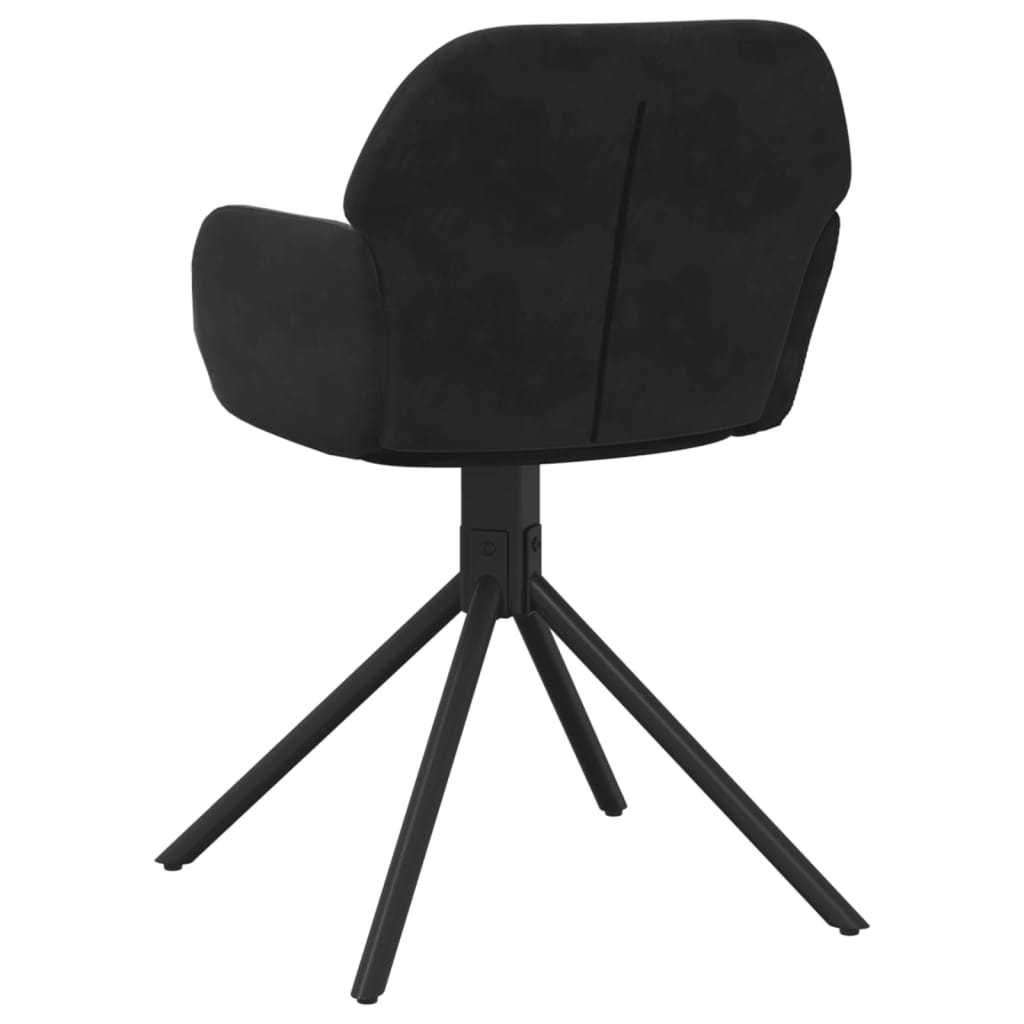 Swivel Dining Chairs 2 pcs Black Velvet