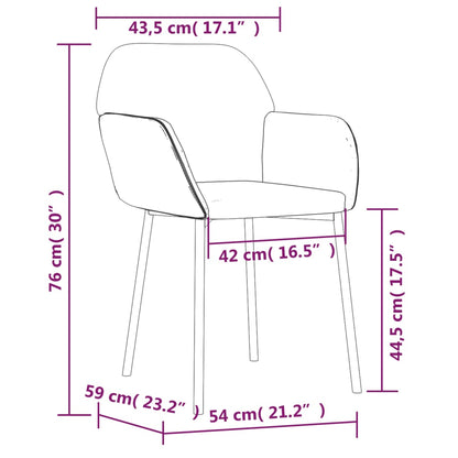 Sedie da Pranzo 2 pz Grigio Chiaro in Tessuto e Similpelle | homemem39