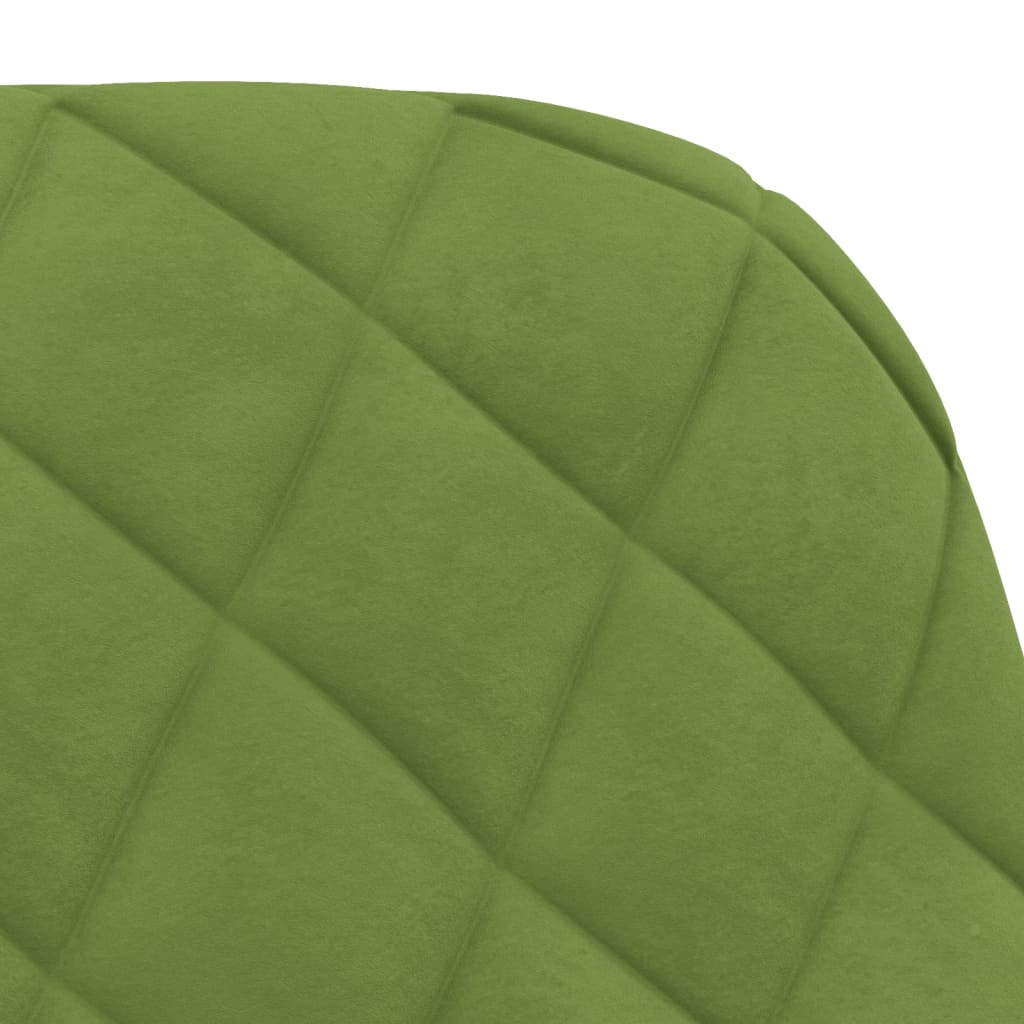 Sedie da Pranzo Girevoli 2 pz Verde Chiaro in Velluto