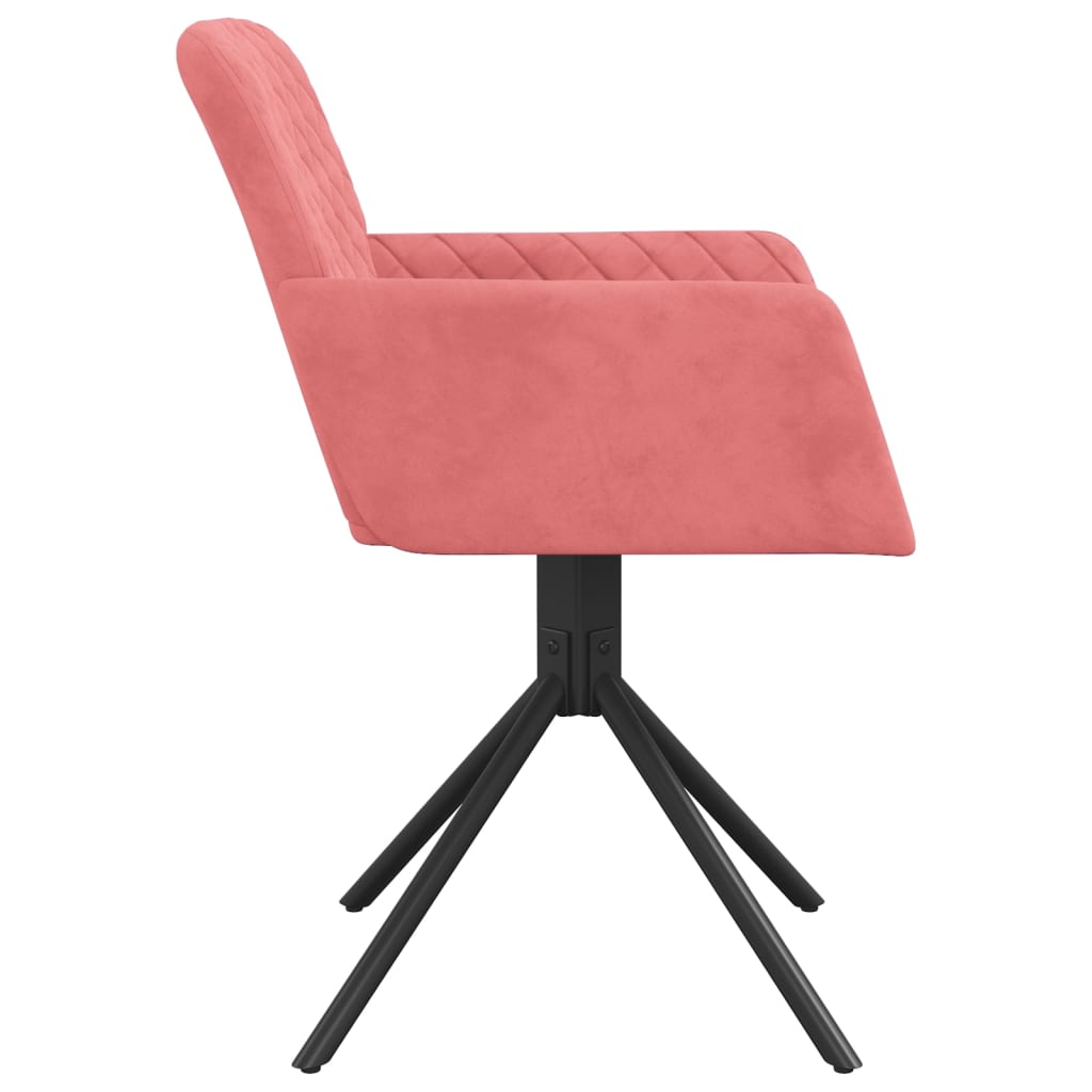 Sedie da Pranzo Girevoli 2 pz Rosa in Velluto | homemem39