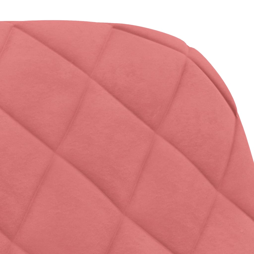 Sedie da Pranzo Girevoli 2 pz Rosa in Velluto | homemem39