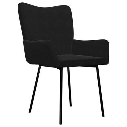 Dining Chairs 2 pcs Black Velvet