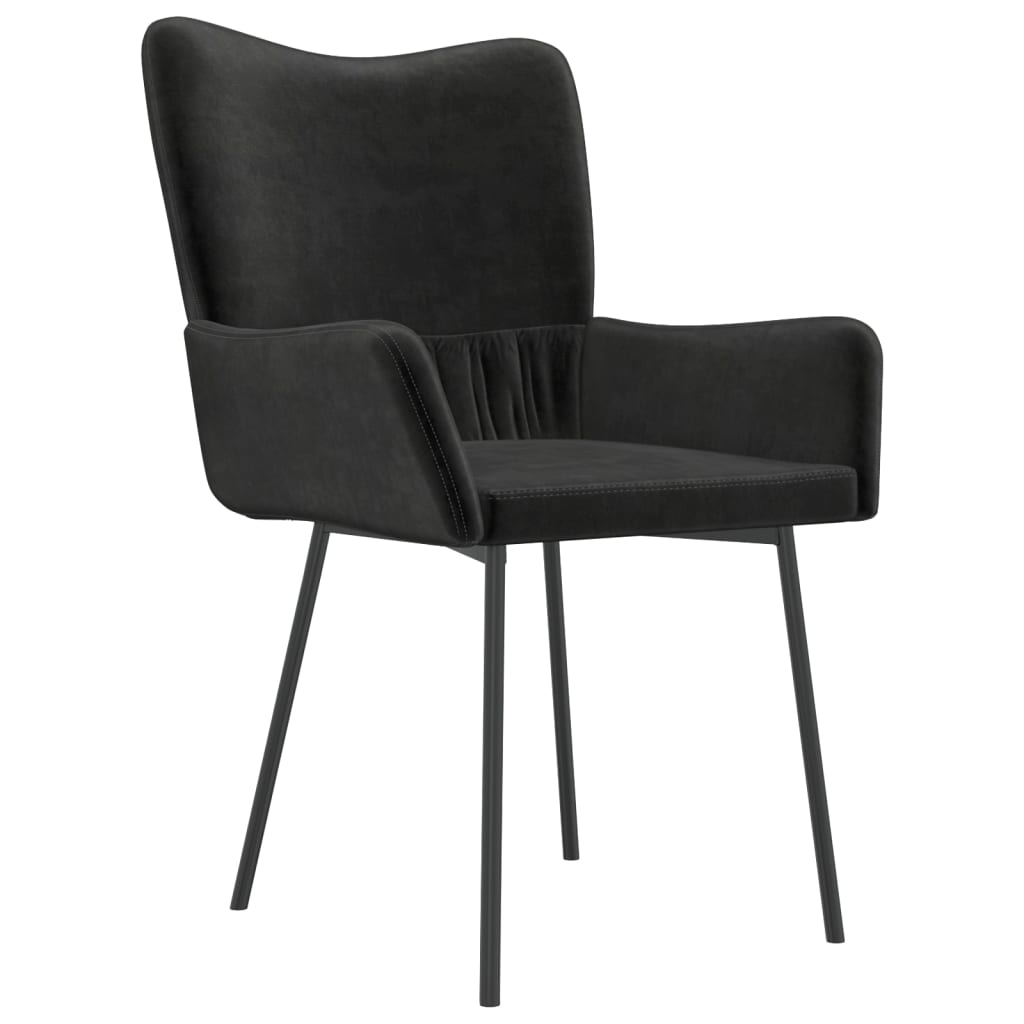 Dining Chairs 2 pcs Black Velvet