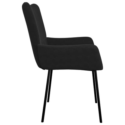 Dining Chairs 2 pcs Black Velvet