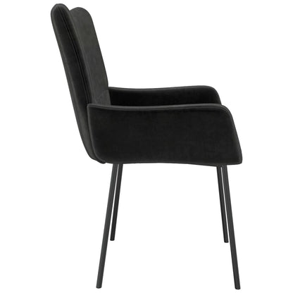 Dining Chairs 2 pcs Black Velvet