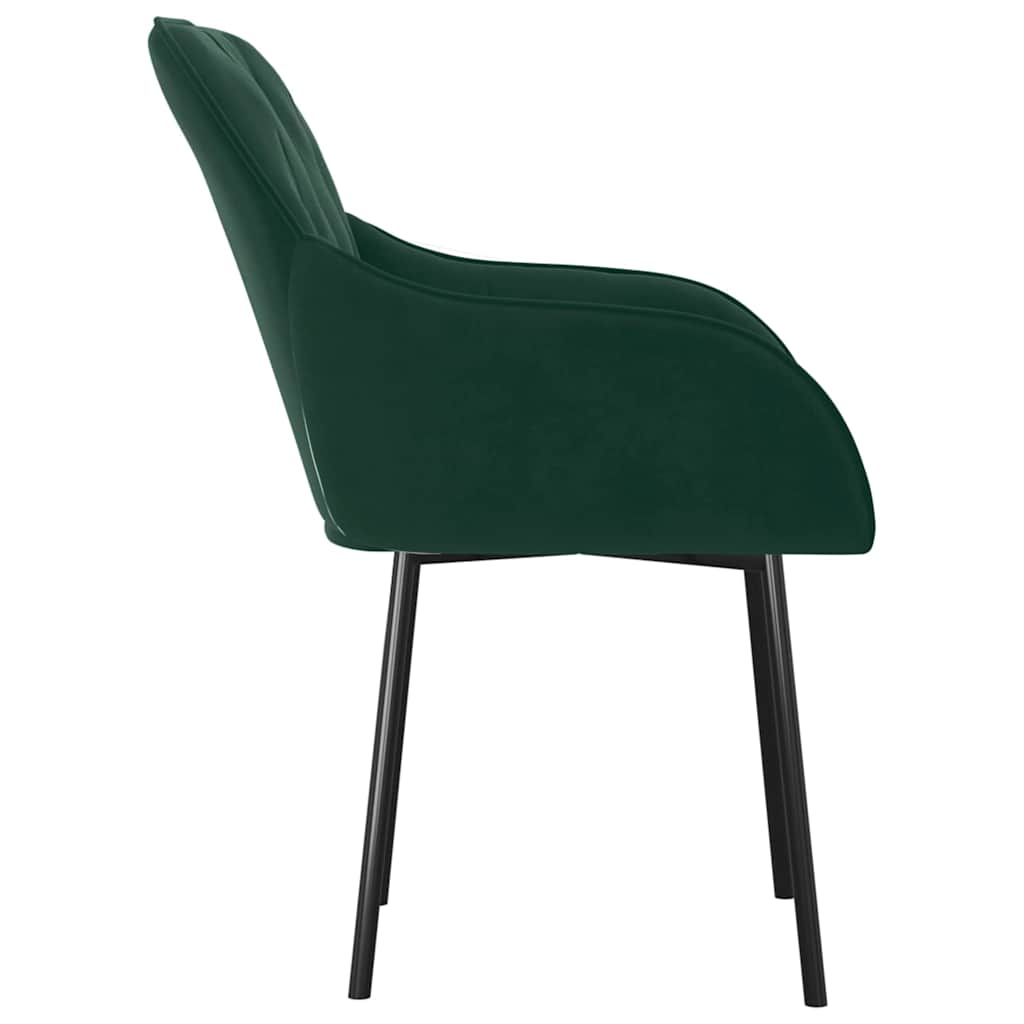 Sedie da Pranzo 2 pz Verde Scuro in Velluto | homemem39
