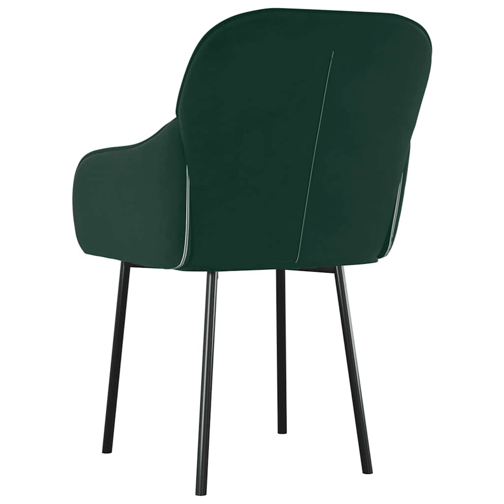 Sedie da Pranzo 2 pz Verde Scuro in Velluto | homemem39