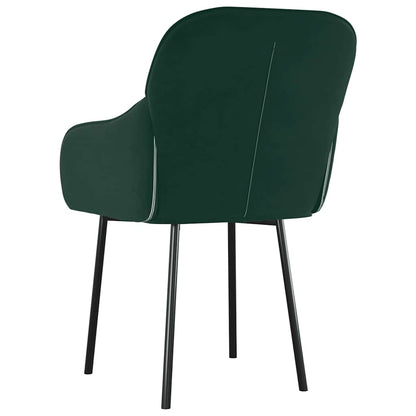Sedie da Pranzo 2 pz Verde Scuro in Velluto | homemem39