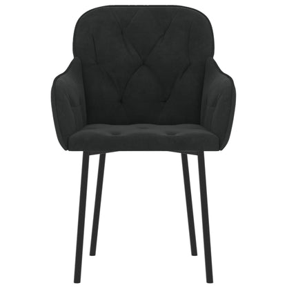 Dining Chairs 2 pcs Black Velvet