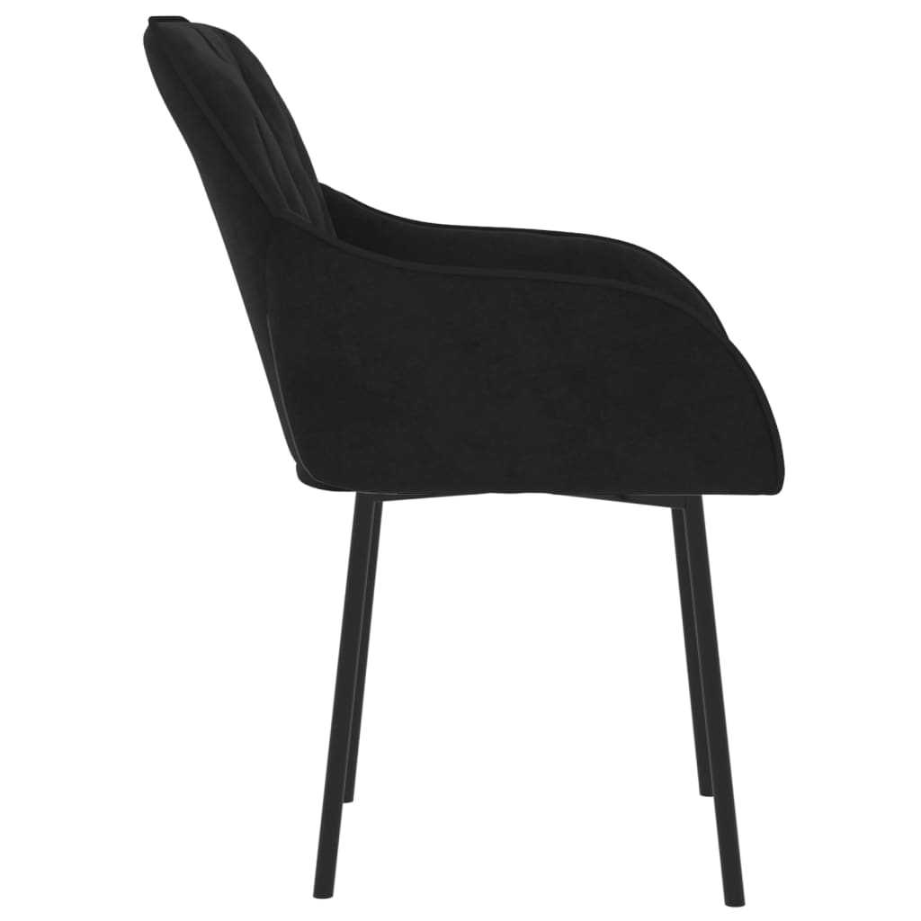 Dining Chairs 2 pcs Black Velvet