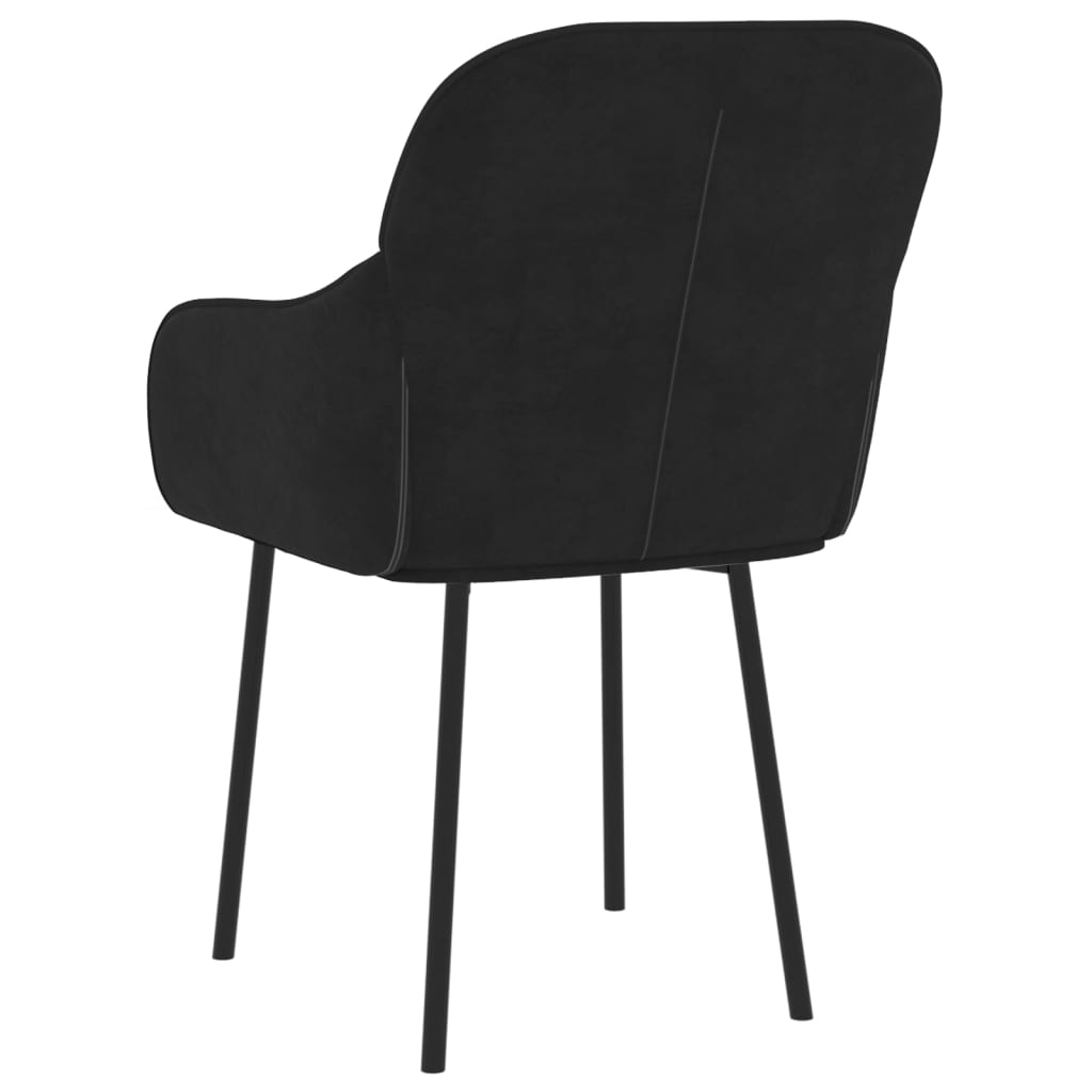 Dining Chairs 2 pcs Black Velvet