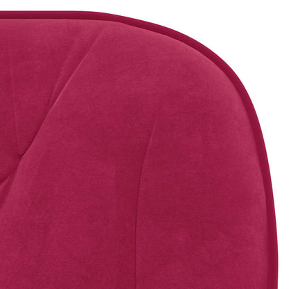 Sedia Girevole da Ufficio Rosso Vino in Velluto