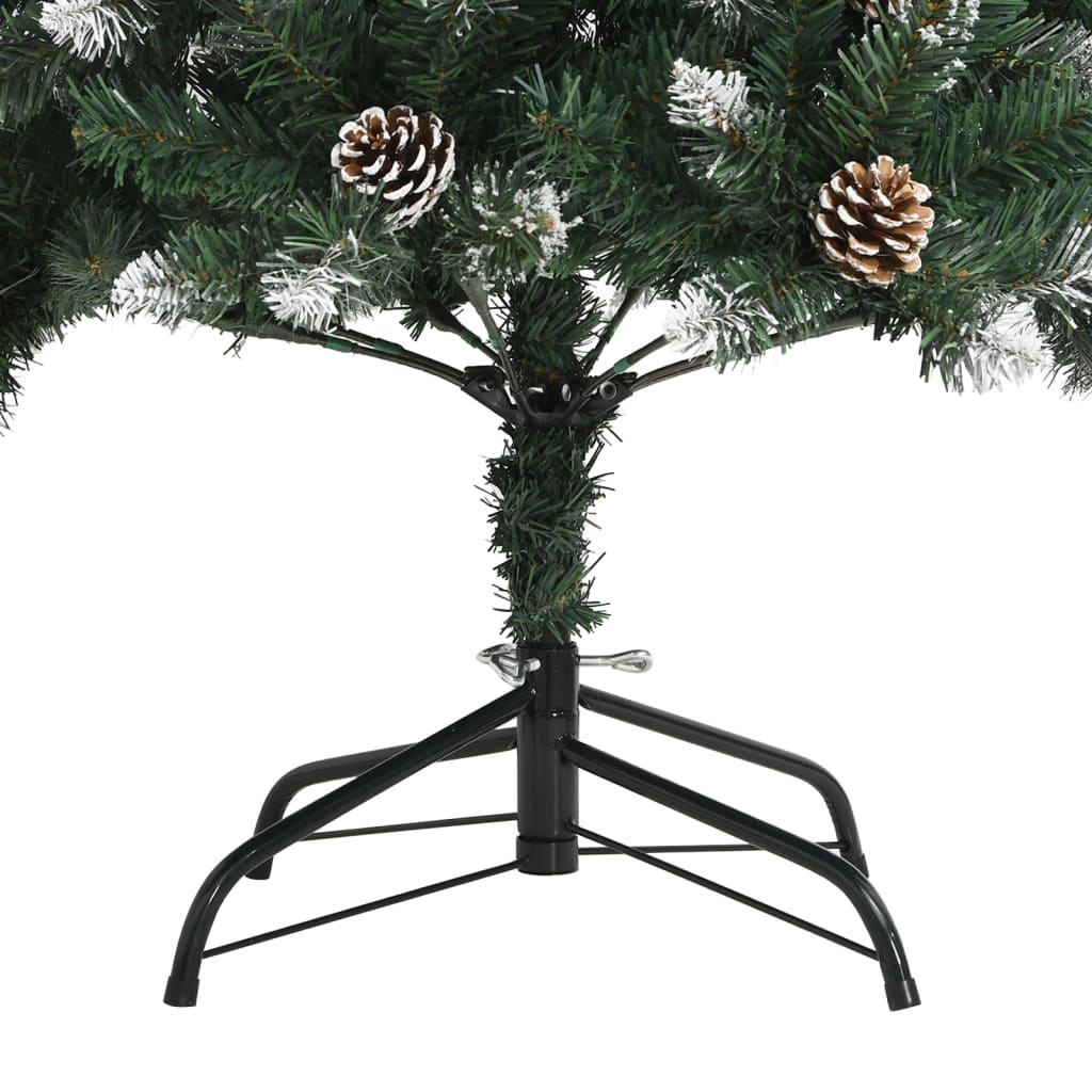 Albero di Natale Artificiale con Base Verde 120 cm PVC