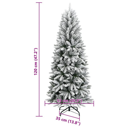 Albero di Natale Artificiale con Neve Floccata 120 cm PVC e PE