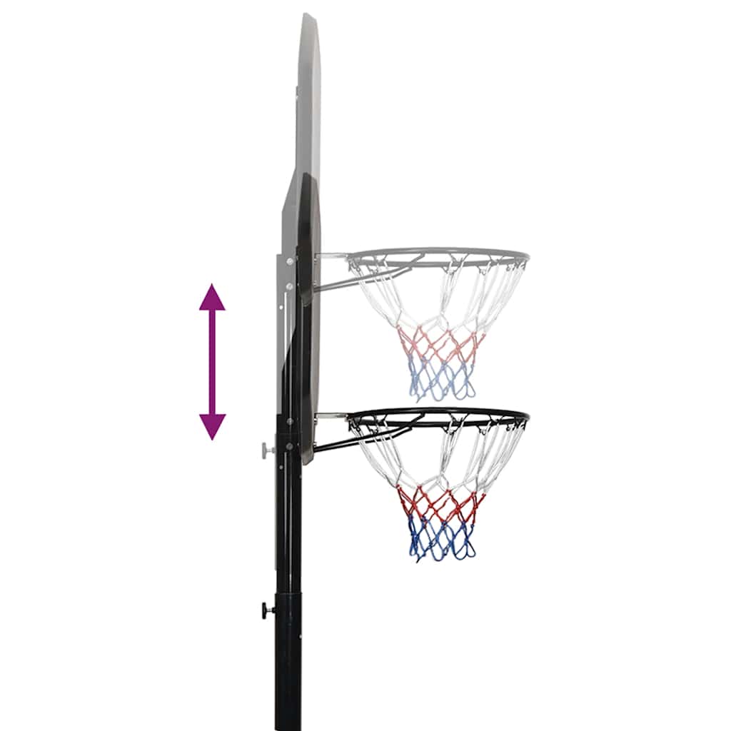 Supporto per Pallacanestro Nero 258-363 cm Polietilene - homemem39