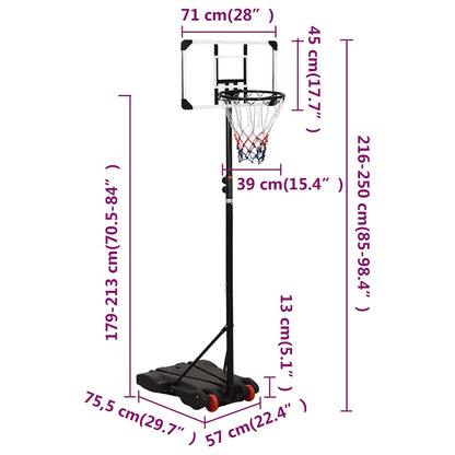 Supporto per Pallacanestro Trasparente 216-250 cm Policarbonato - homemem39