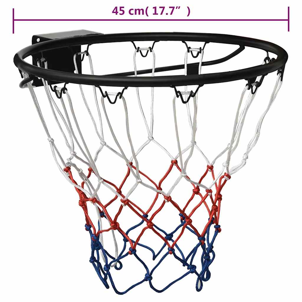 Canestro da Basket Nero 45 cm Acciaio | homemem39
