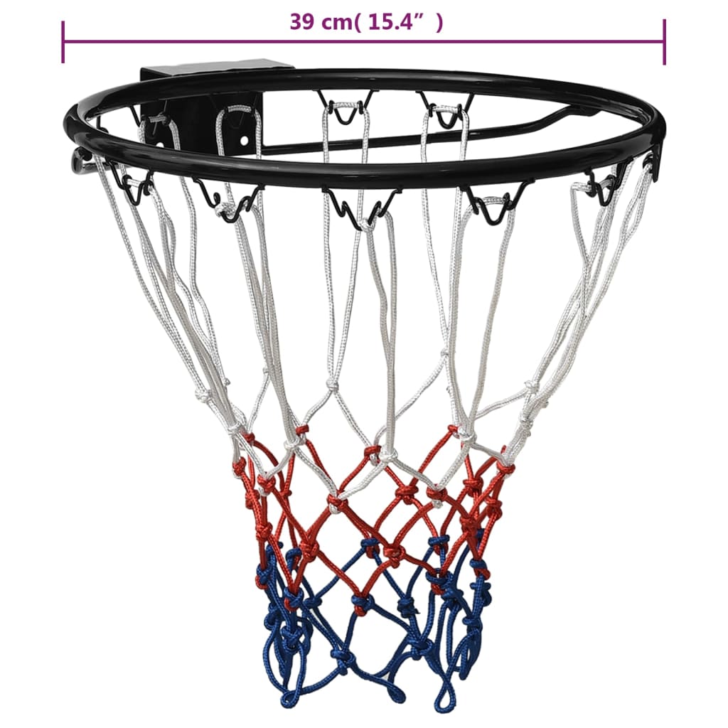 Canestro da Basket Nero 39 cm Acciaio - homemem39
