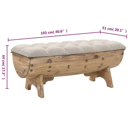 panchina da stoccaggio 103 cm in legno massello di abete