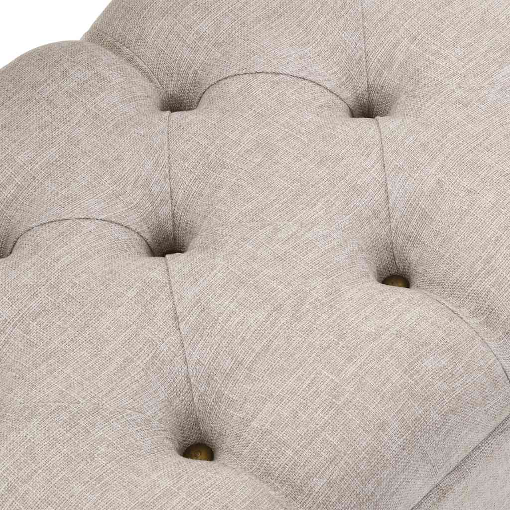 Panchina di stoccaggio con schienale 110 cm in tessuto panna | homemem39