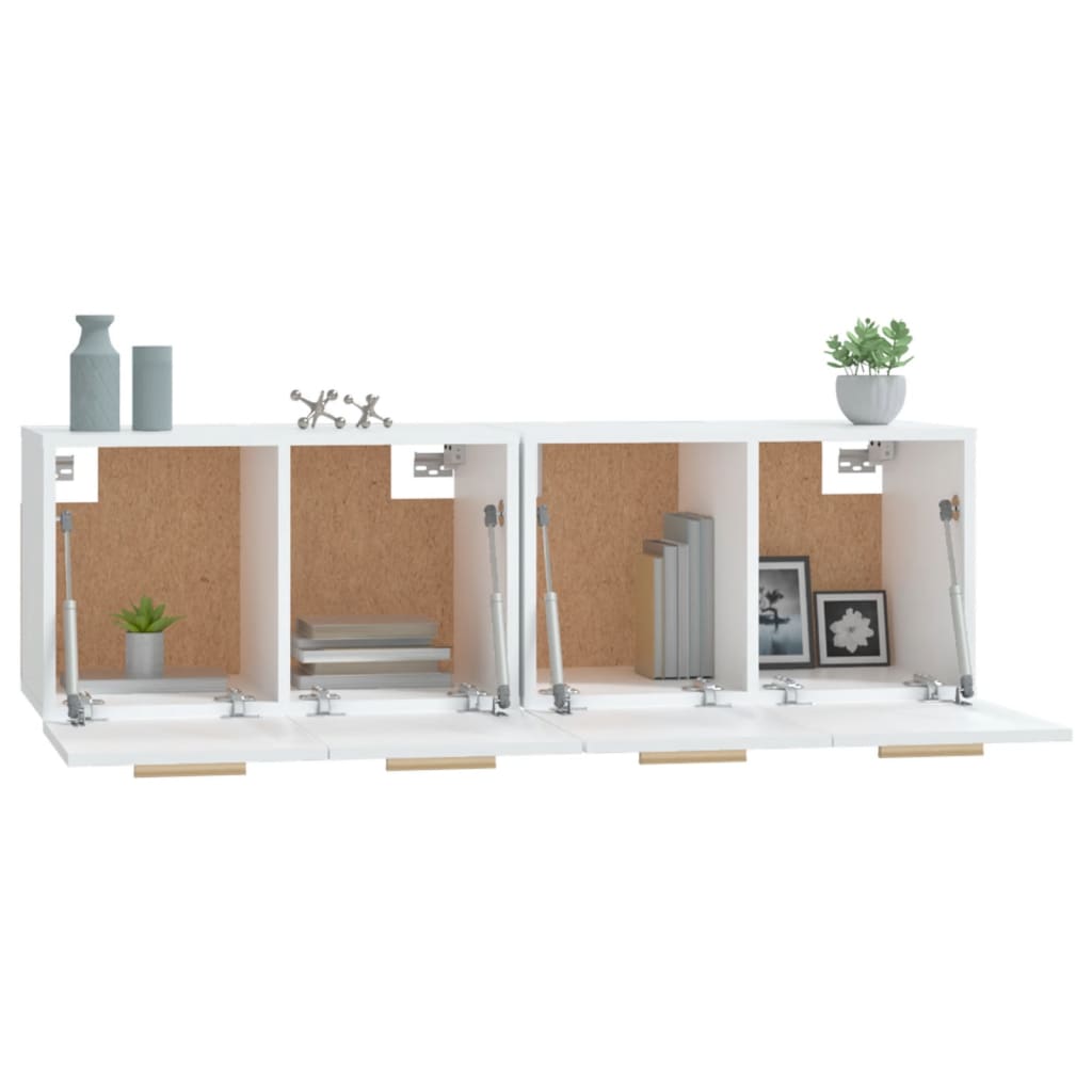 Mobili Parete 2 pz Bianco 60x36,5x35 cm Legno Multistrato | homemem39