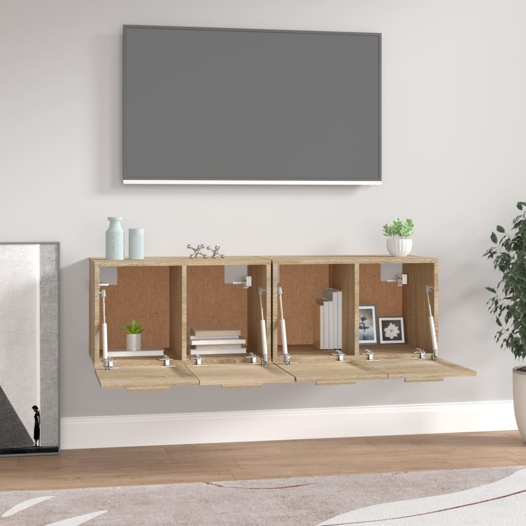 Mobili Parete 2 pz Rovere Sonoma 60x36,5x35cm Legno Multistrato | homemem39