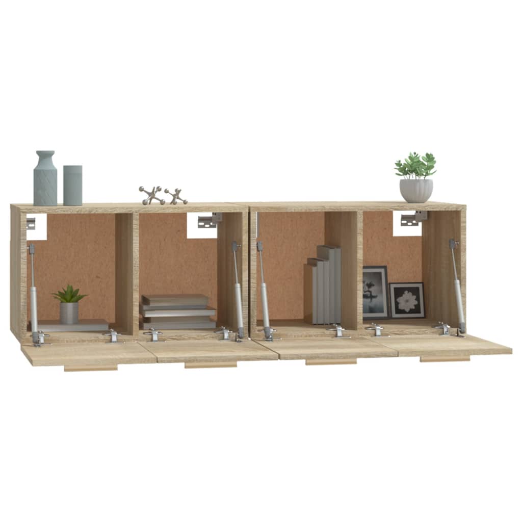 Mobili Parete 2 pz Rovere Sonoma 60x36,5x35cm Legno Multistrato
