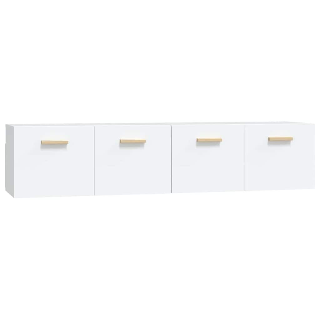 Mobili Parete 2 pz Bianco 80x35x36,5cm Legno Multistrato