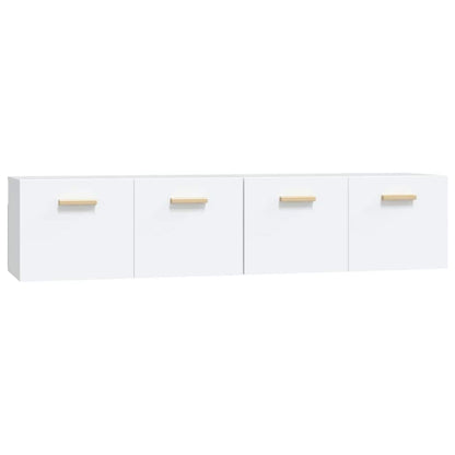 Mobili Parete 2 pz Bianco 80x35x36,5cm Legno Multistrato