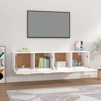 Mobili Parete 2 pz Bianco 80x35x36,5cm Legno Multistrato