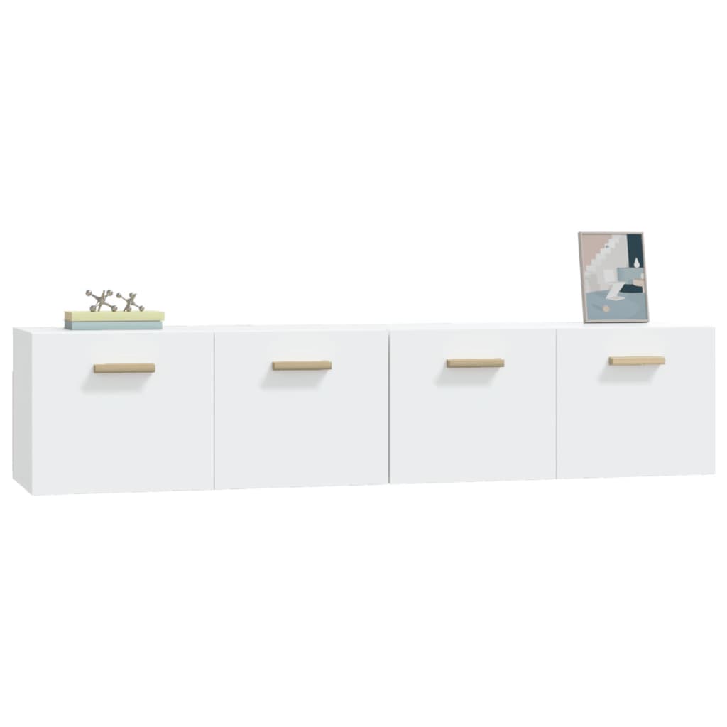 Mobili Parete 2 pz Bianco 80x35x36,5cm Legno Multistrato