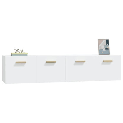 Mobili Parete 2 pz Bianco 80x35x36,5cm Legno Multistrato
