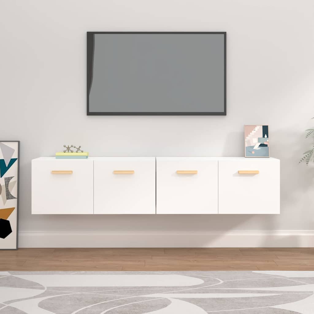 Mobili Parete 2 pz Bianco 80x35x36,5cm Legno Multistrato