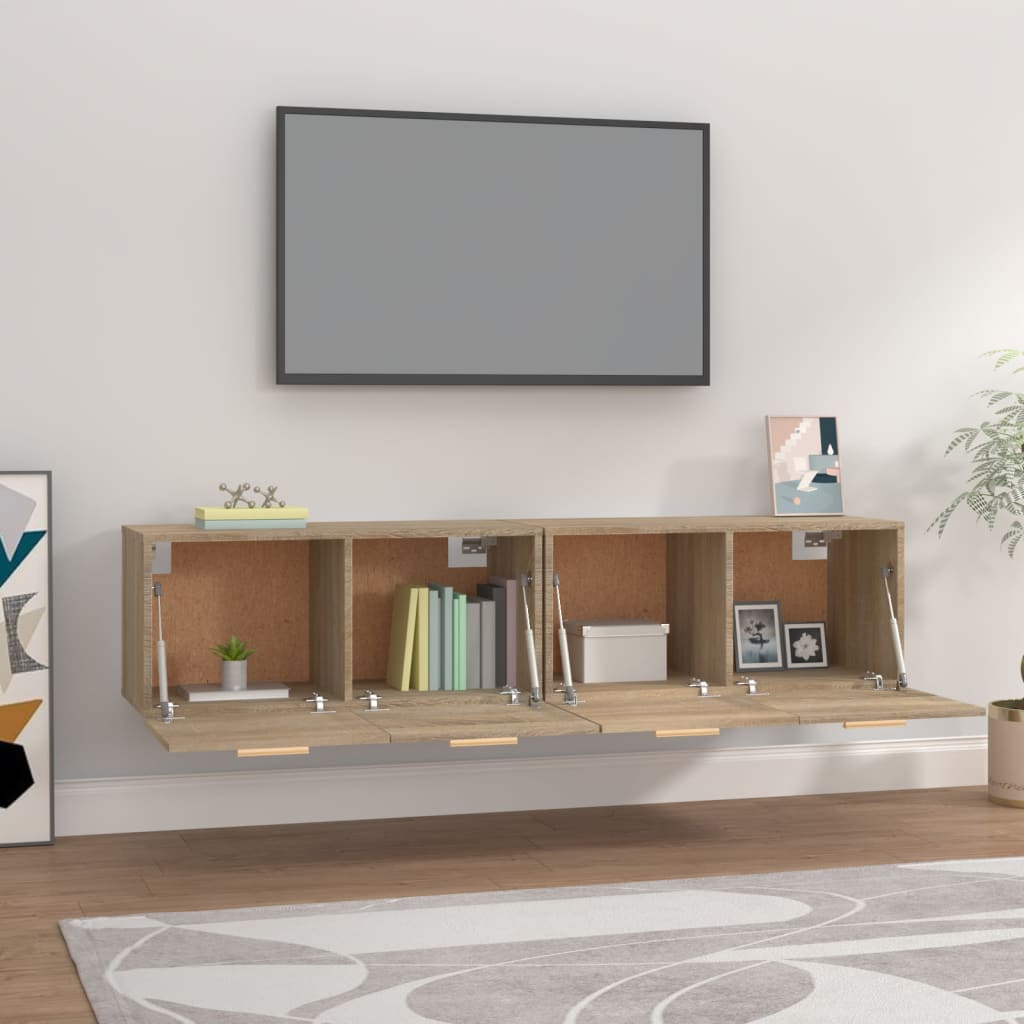 Mobili Parete 2 pz Rovere Sonoma 80x35x36,5cm Legno Multistrato