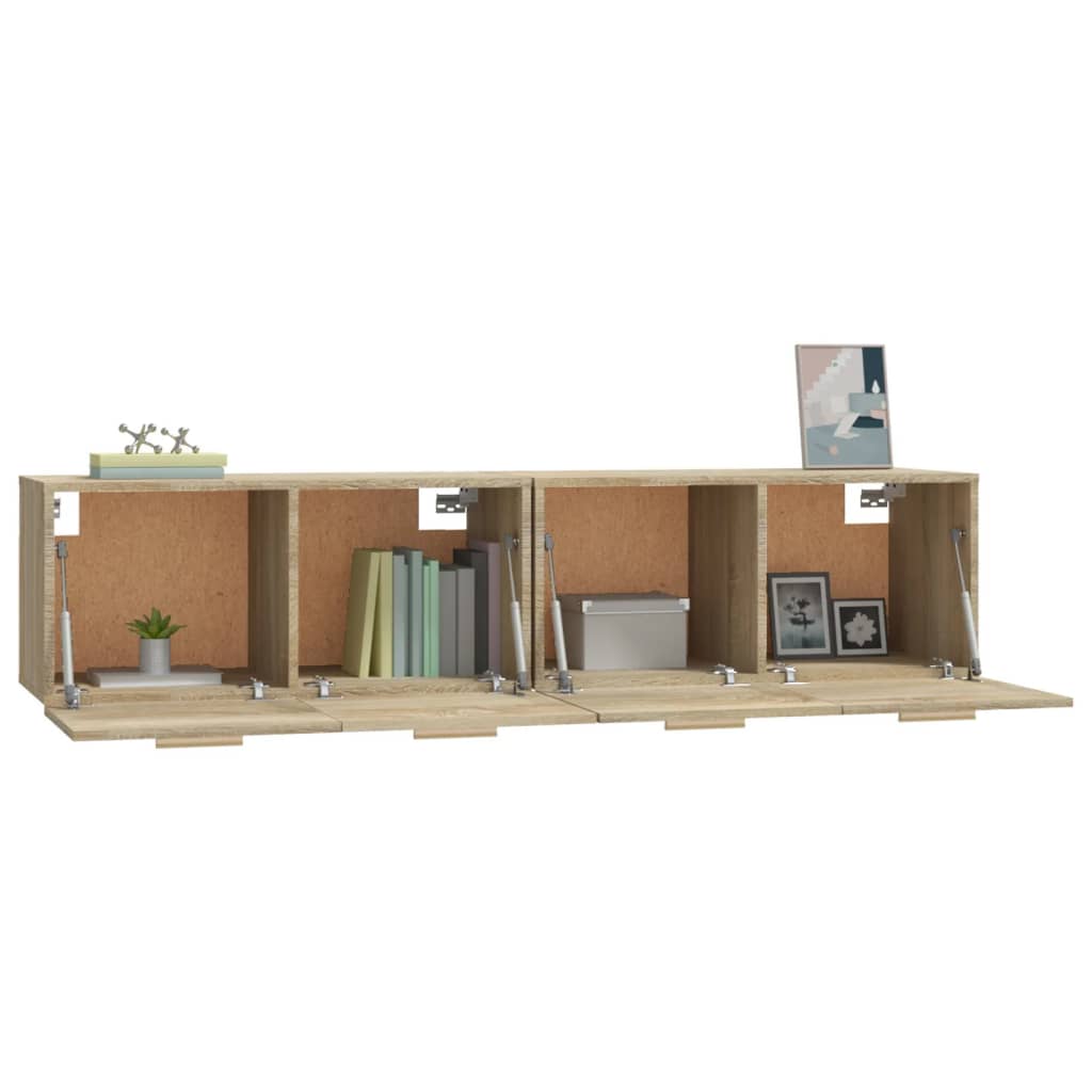Mobili Parete 2 pz Rovere Sonoma 80x35x36,5cm Legno Multistrato