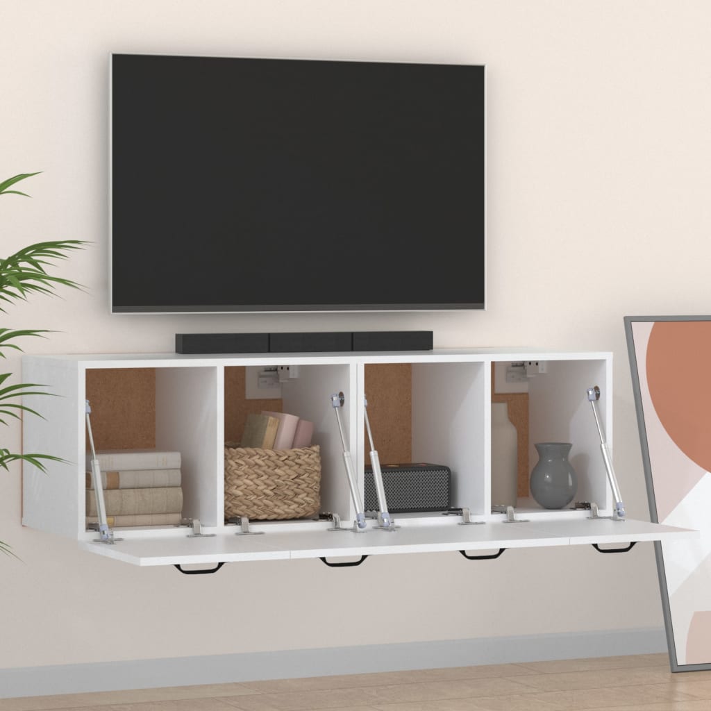 Mobili Parete 2 pz Bianco 80x35x36,5 cm in Legno Multistrato | homemem39