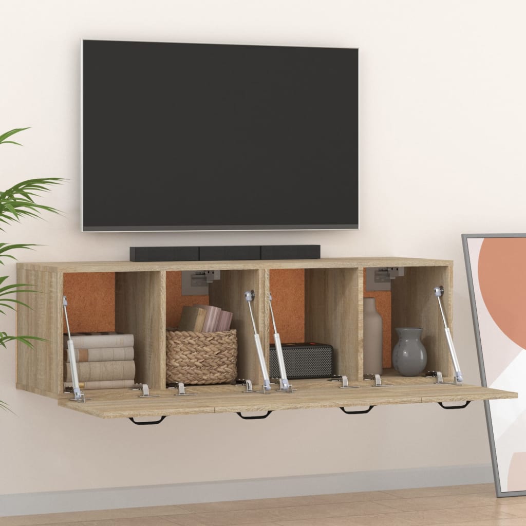 Mobili Parete 2 pz Rovere Sonoma 80x35x36,5cm Legno Multistrato