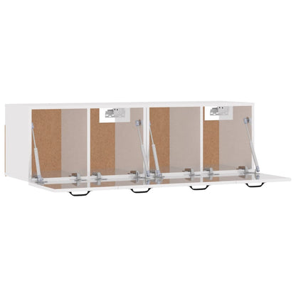 Mobili Parete 2 pz Bianco Lucido 80x36,5x35cm Legno Multistrato - homemem39
