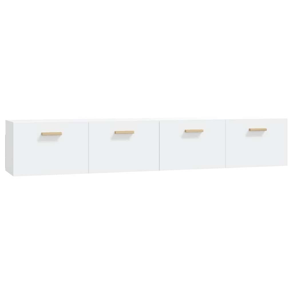 Mobili Parete 2pz Bianco 100x36,5x35 cm in Legno Multistrato