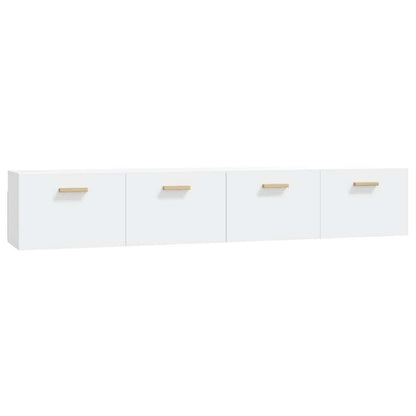 Mobili Parete 2pz Bianco 100x36,5x35 cm in Legno Multistrato