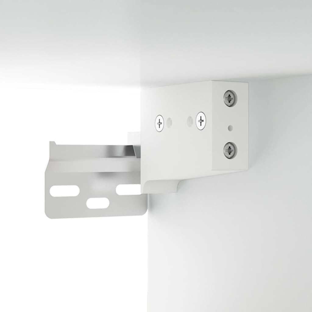 Mobili Parete 2pz Bianco 100x36,5x35 cm in Legno Multistrato | homemem39