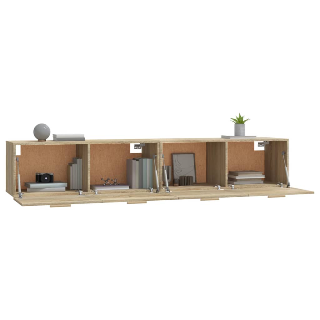 Mobili Parete 2 pz Rovere Sonoma 100x36,5x35 cm in Multistrato