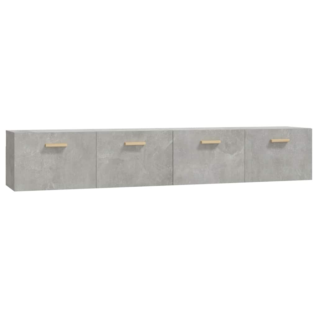 Mobili Parete 2 pz Grigio Cemento 100x36,5x35 cm in Multistrato