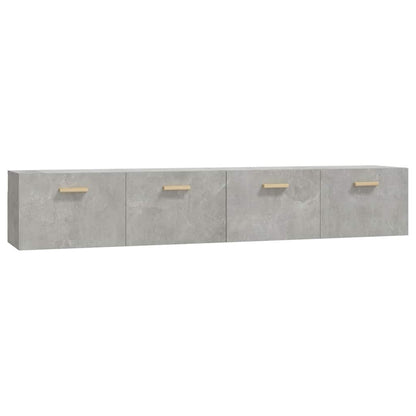 Mobili Parete 2 pz Grigio Cemento 100x36,5x35 cm in Multistrato