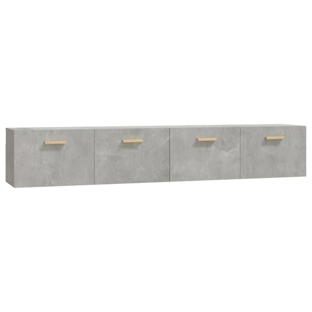 Mobili Parete 2 pz Grigio Cemento 100x36,5x35 cm in Multistrato
