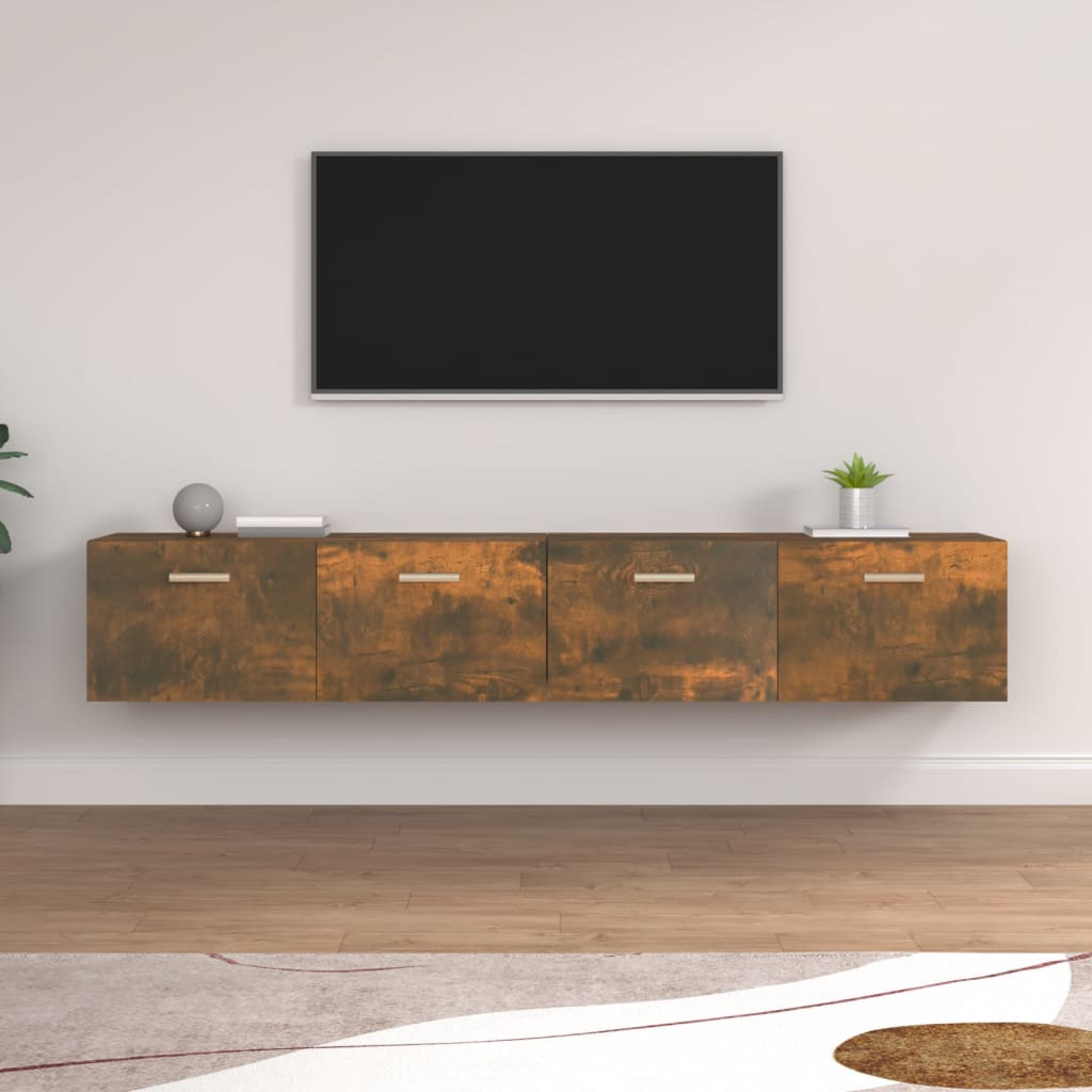 Mobili Parete 2 pz Rovere Fumo 100x36,5x35 cm Legno Multistrato | homemem39