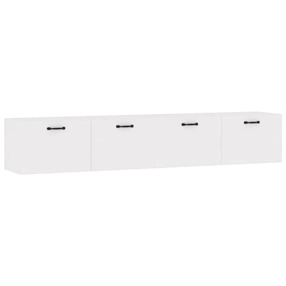 Mobili Parete 2 pz Bianco 100x36,5x35 cm in Legno Multistrato | homemem39
