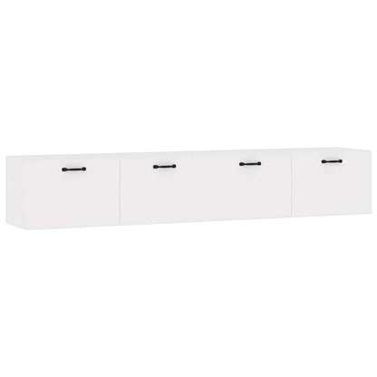 Mobili Parete 2 pz Bianco 100x36,5x35 cm in Legno Multistrato