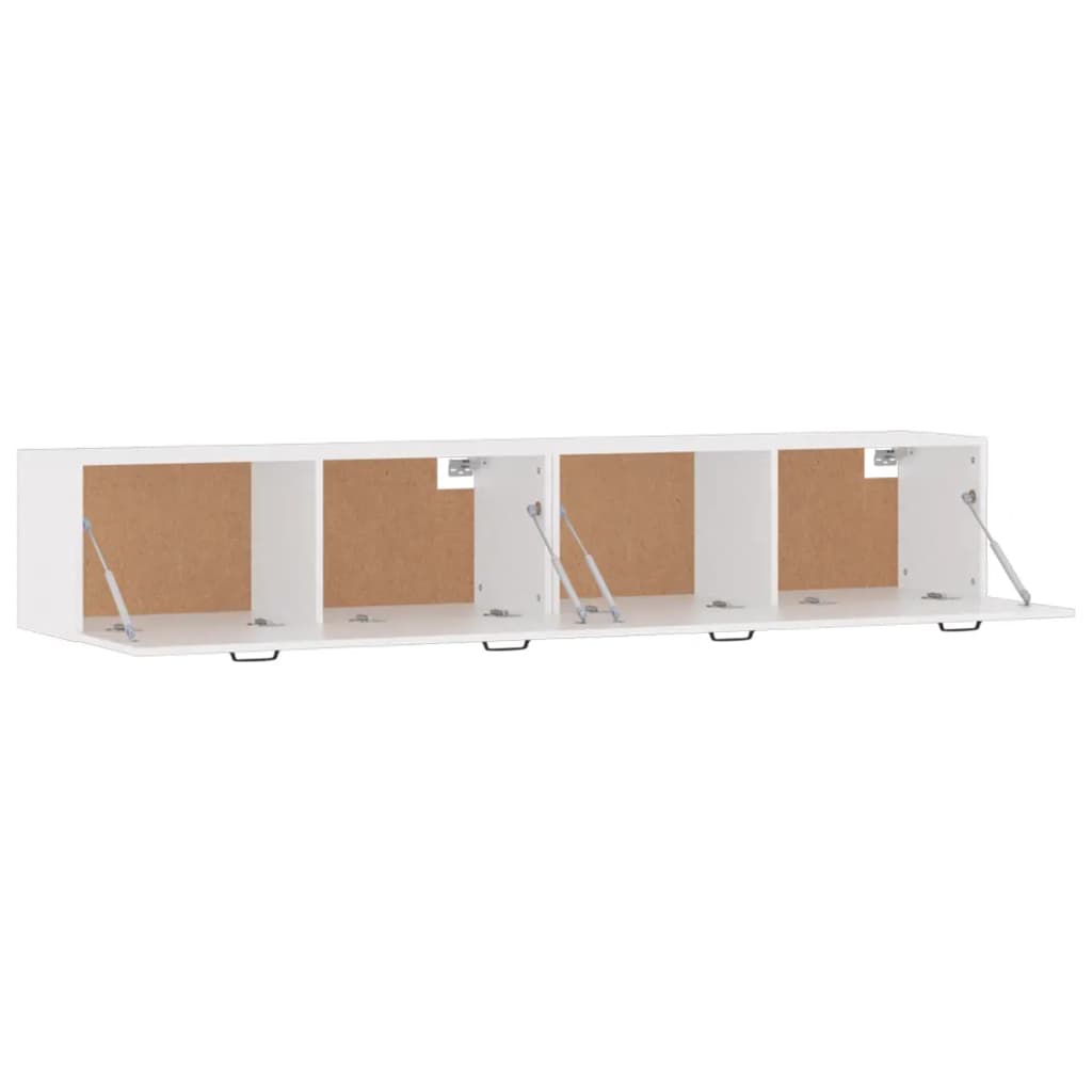 Mobili Parete 2 pz Bianco 100x36,5x35 cm in Legno Multistrato | homemem39